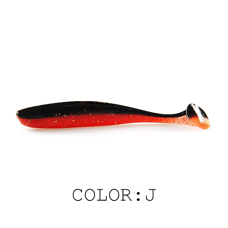 Soft Lures Baits Fishing Lure Double Color Silicone Bait T-Tail