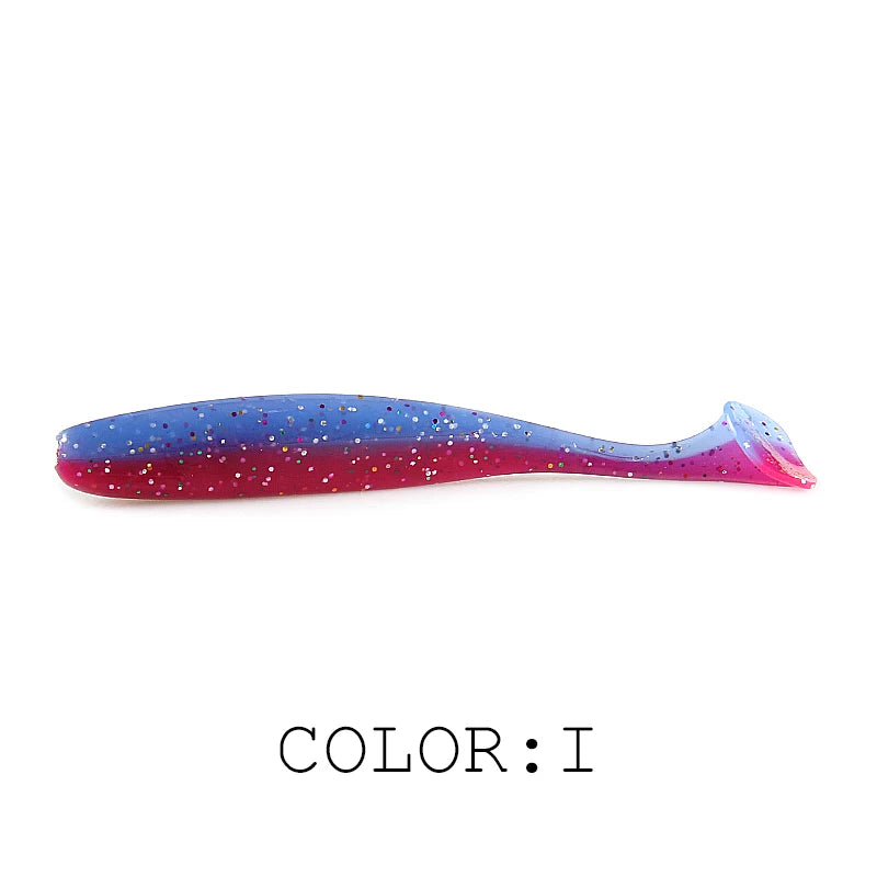 Soft Lures Baits Fishing Lure Double Color Silicone Bait T-Tail