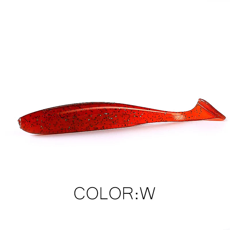 Soft Lures Baits Fishing Lure Double Color Silicone Bait T-Tail