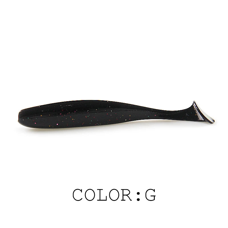 Soft Lures Baits Fishing Lure Double Color Silicone Bait T-Tail