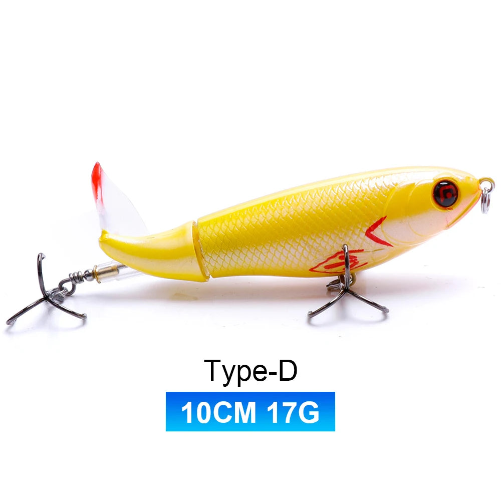 Whopper Popper Lures – Propeller Tail, Floating TopWater Baits (9g/8g/14g/17g/24g)