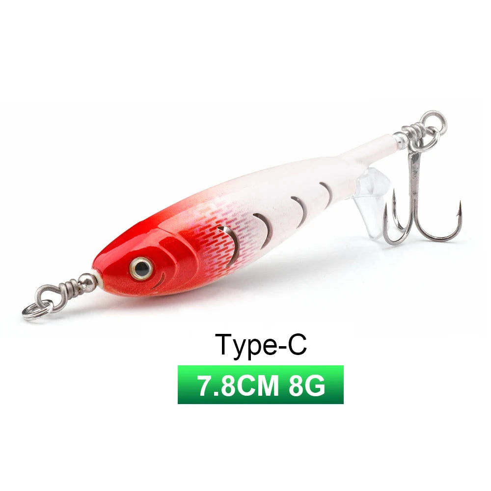 Whopper Popper Lures – Propeller Tail, Floating TopWater Baits (9g/8g/14g/17g/24g)