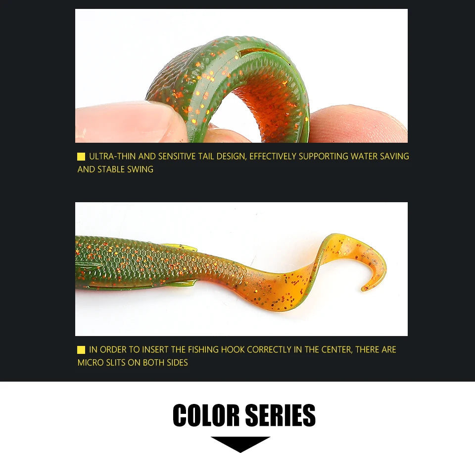 Soft Bait Fishing Lures – 5cm/6.5cm with 3D Eyes for Pike, Zander & Predator Fishing