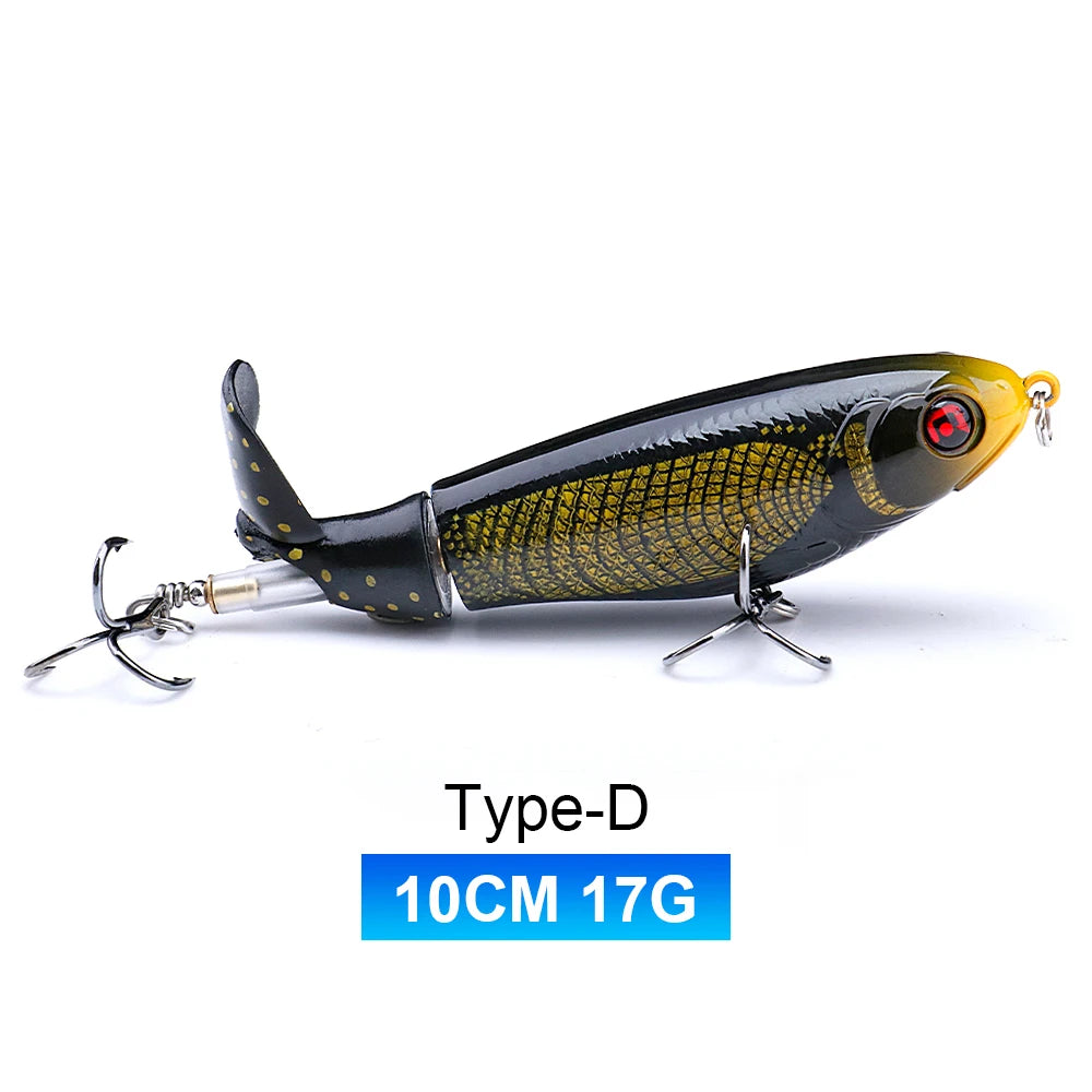 Whopper Popper Lures – Propeller Tail, Floating TopWater Baits (9g/8g/14g/17g/24g)