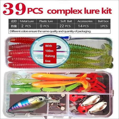 Ultimate Fishing Lure Kit – Soft & Hard Baits | Crankbaits, Jigs, Spoons & Minnows for Bass & Pike – Tackle Box Included