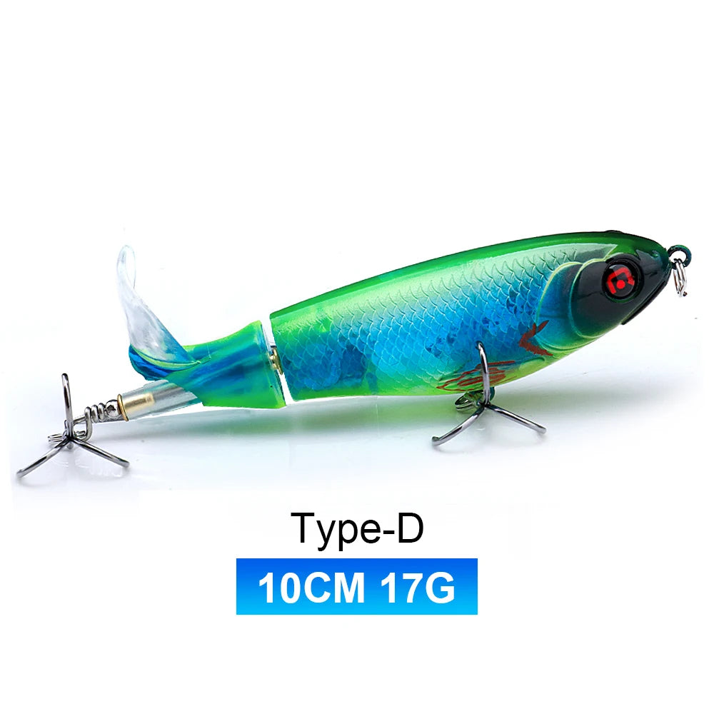 Whopper Popper Lures – Propeller Tail, Floating TopWater Baits (9g/8g/14g/17g/24g)