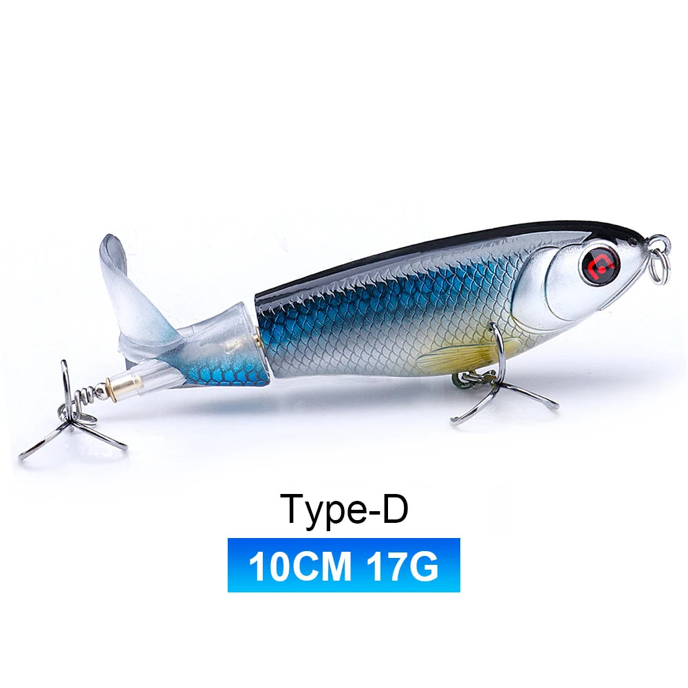 Whopper Popper Lures – Propeller Tail, Floating TopWater Baits (9g/8g/14g/17g/24g)