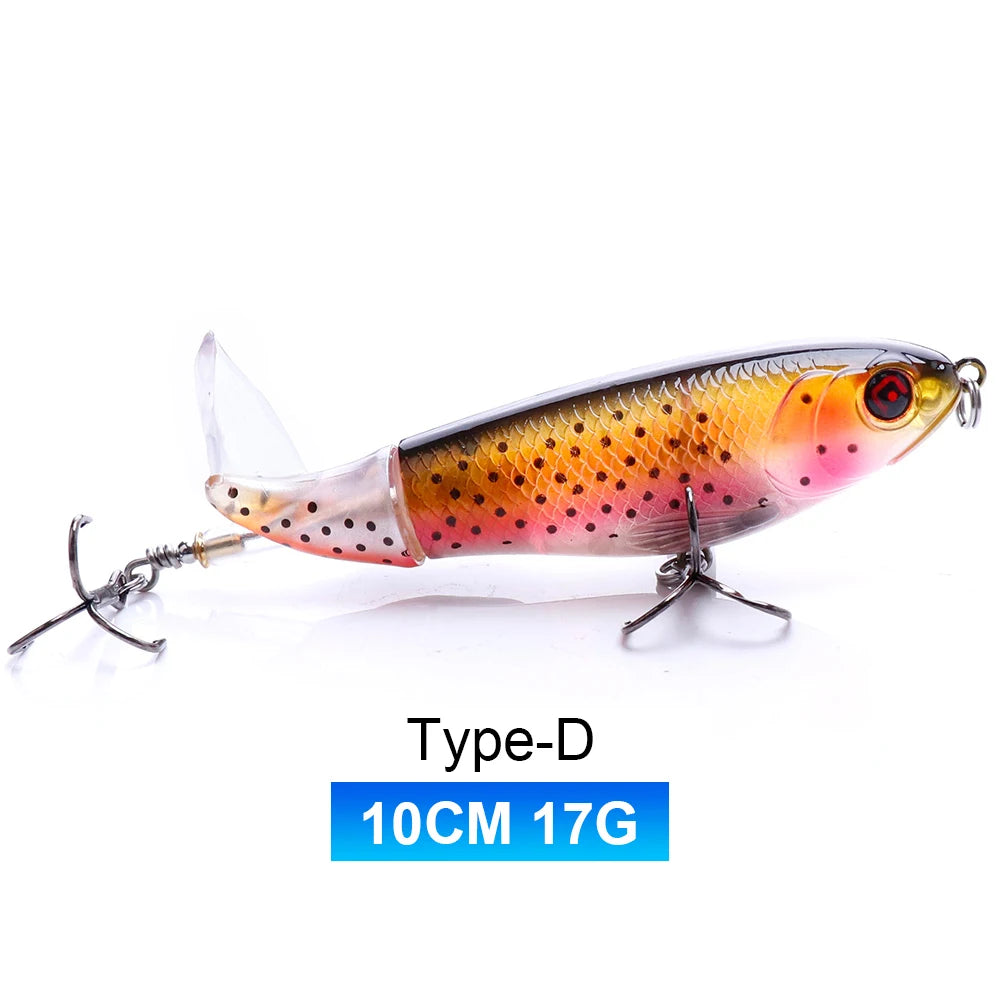 Whopper Popper Lures – Propeller Tail, Floating TopWater Baits (9g/8g/14g/17g/24g)