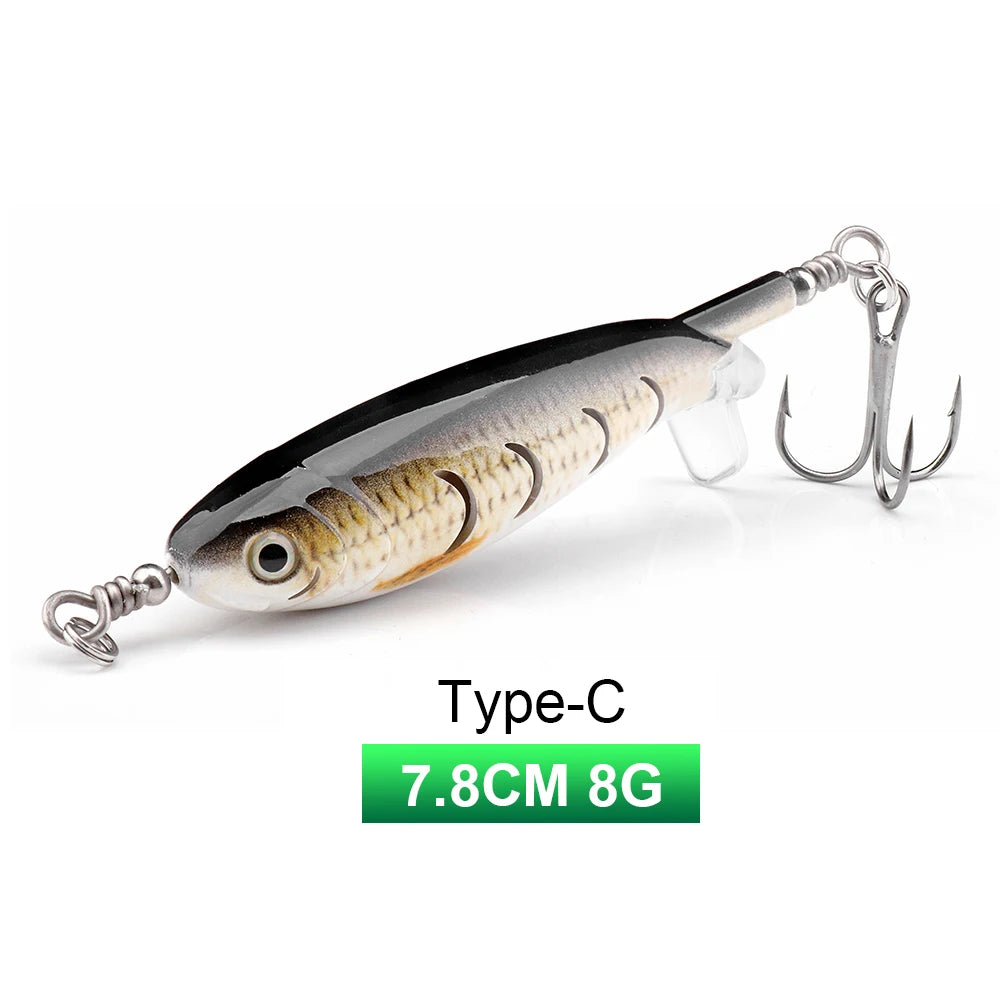Whopper Popper Lures – Propeller Tail, Floating TopWater Baits (9g/8g/14g/17g/24g)