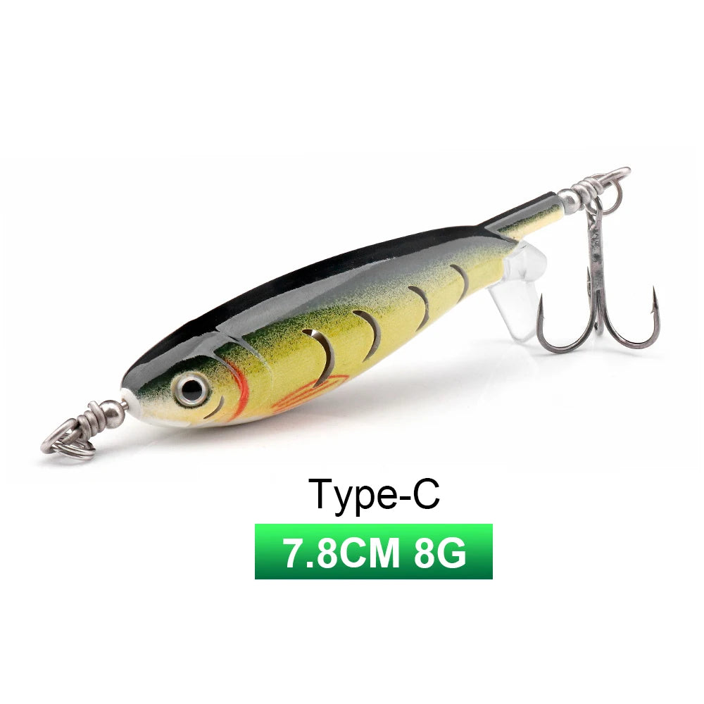 Whopper Popper Lures – Propeller Tail, Floating TopWater Baits (9g/8g/14g/17g/24g)