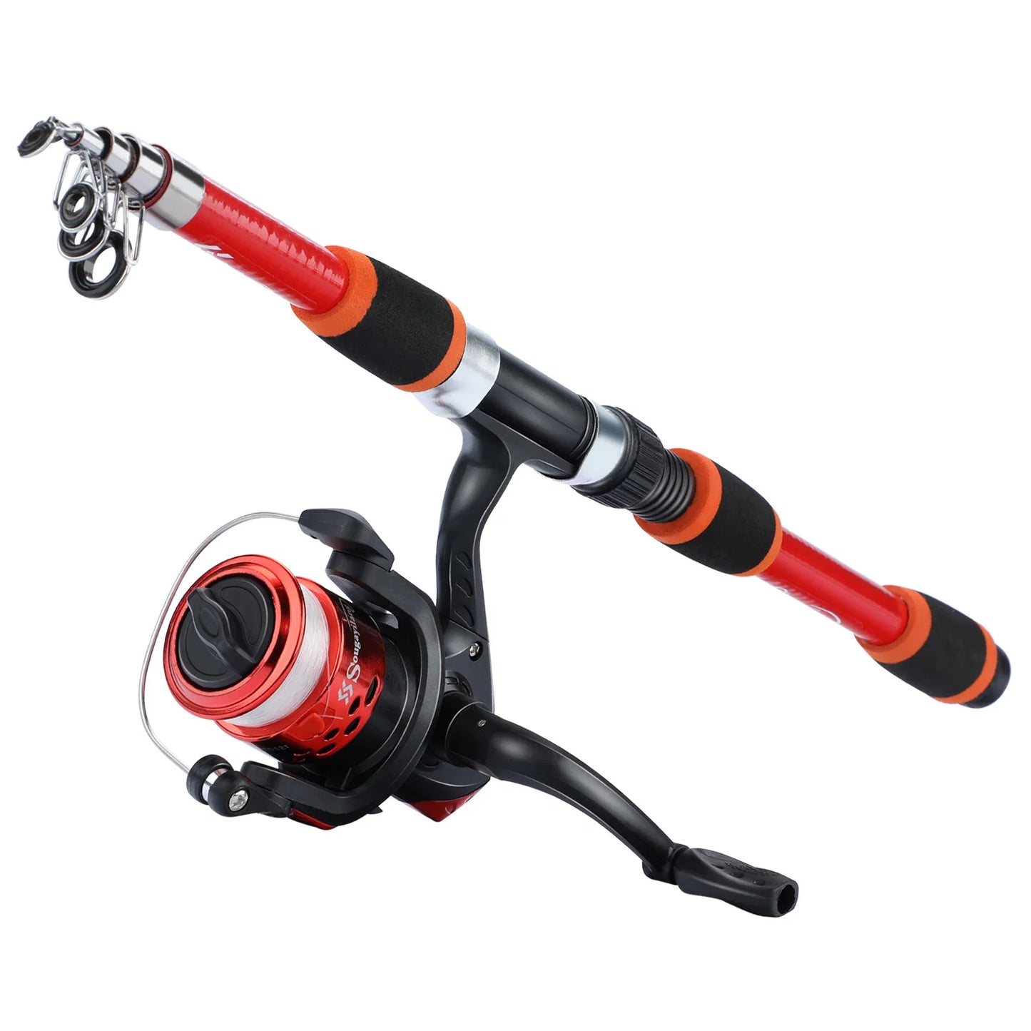 Spinning Fishing Rod & Reel Combo – 1.8M Telescopic Rod, 5.2:1 3BB Reel, 5kg Max Drag – Full Fishing Kit