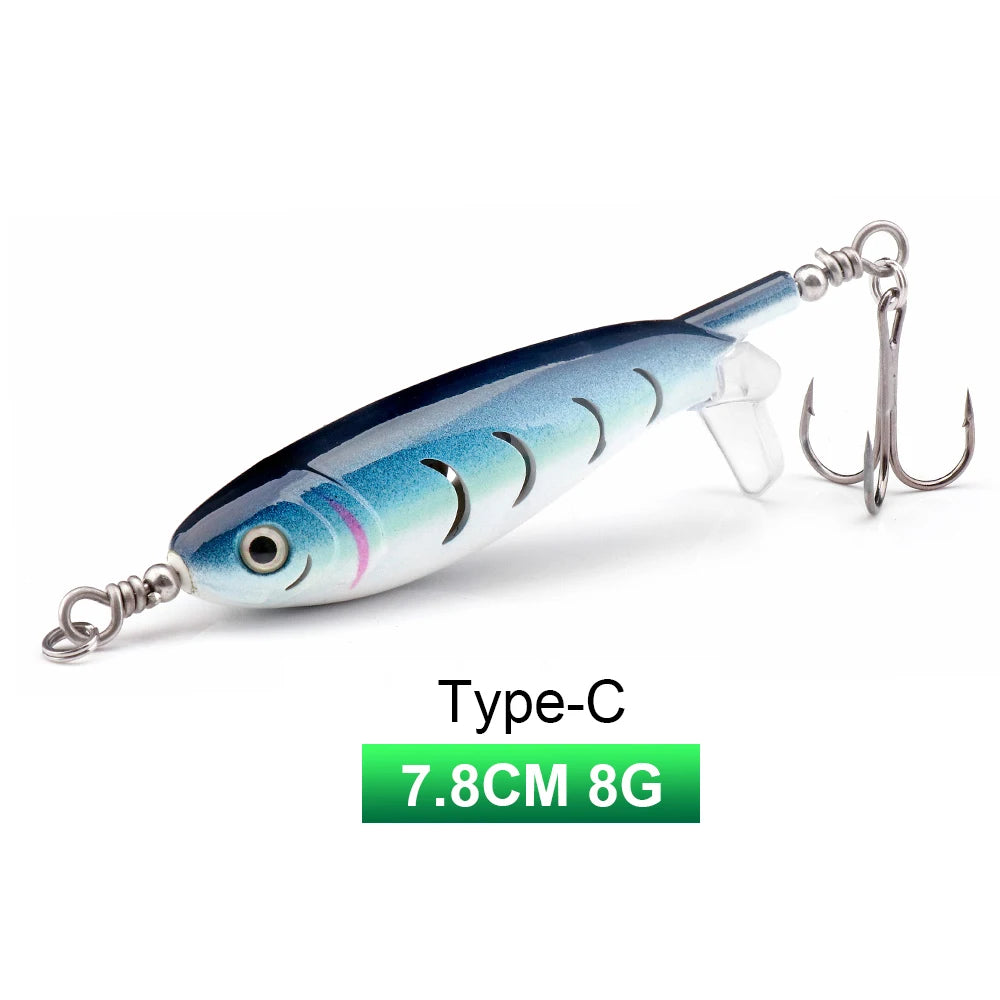 Whopper Popper Lures – Propeller Tail, Floating TopWater Baits (9g/8g/14g/17g/24g)