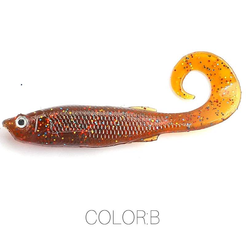 Soft Bait Fishing Lures – 5cm/6.5cm with 3D Eyes for Pike, Zander & Predator Fishing