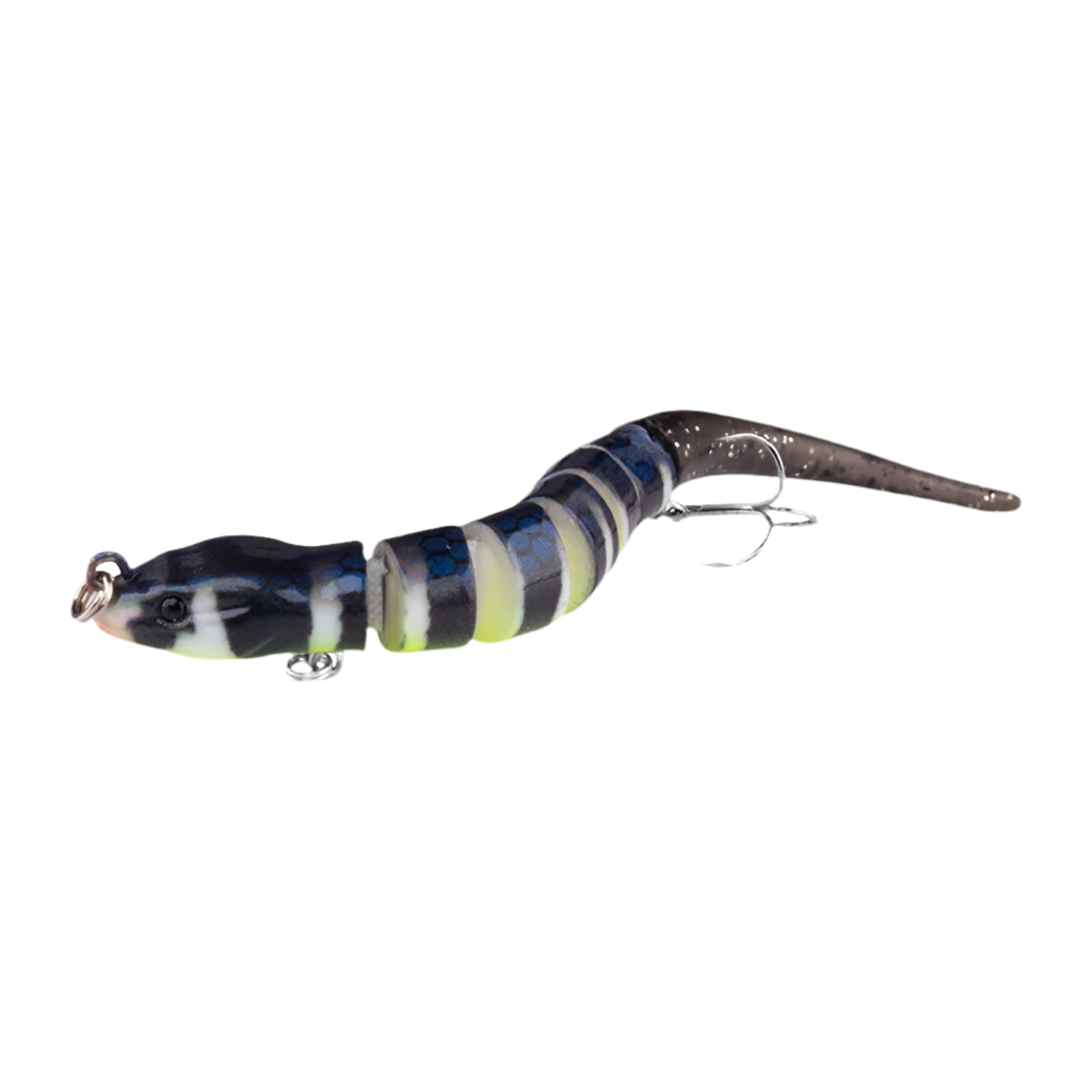 Jointed Yellow Eel Fishing Lure – 12cm, 12g | Hard Body with Soft Tail | Saltwater Artificial Bait