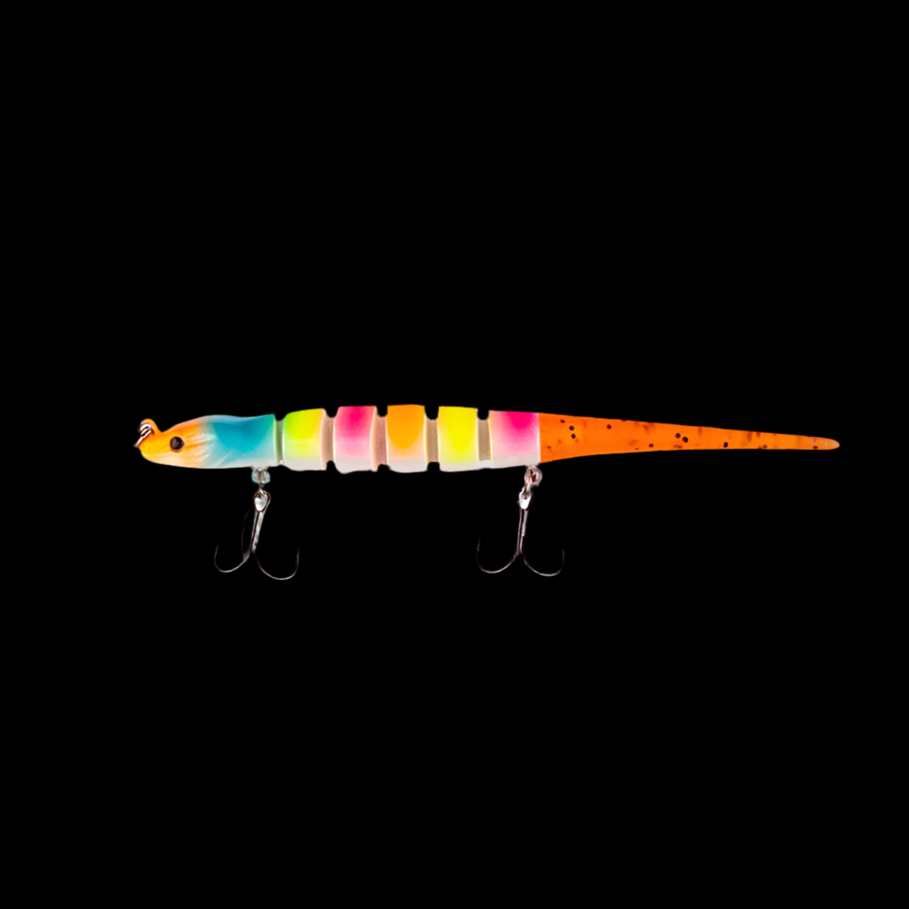 Jointed Yellow Eel Fishing Lure – 12cm, 12g | Hard Body with Soft Tail | Saltwater Artificial Bait