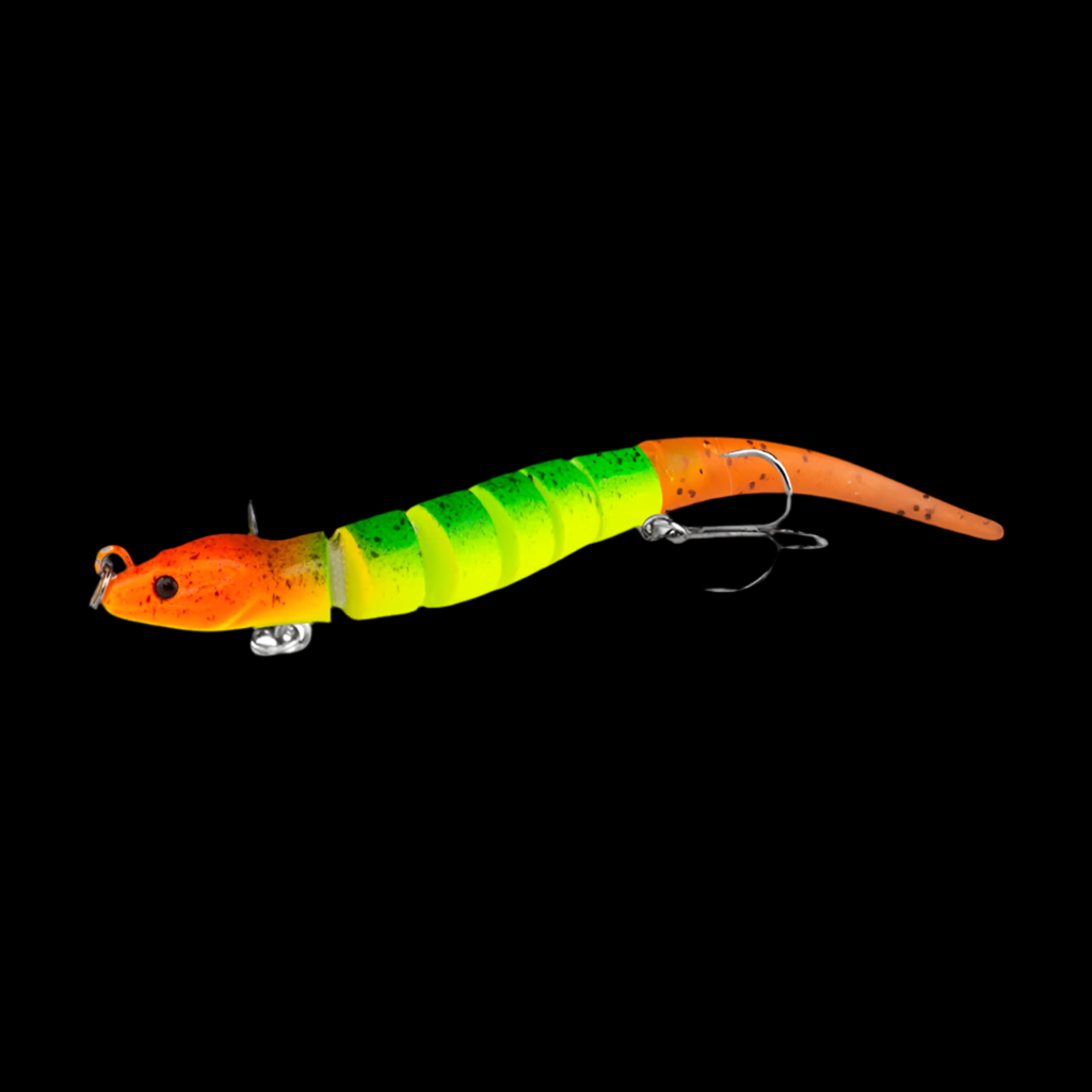 Jointed Yellow Eel Fishing Lure – 12cm, 12g | Hard Body with Soft Tail | Saltwater Artificial Bait