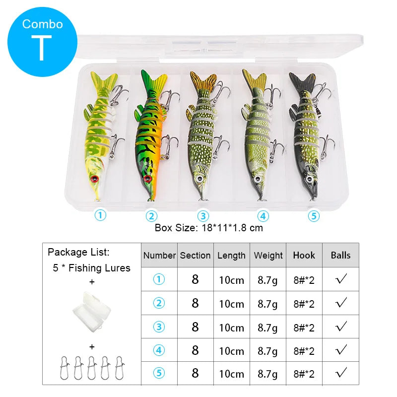 Premium Hard Crankbait Set – 5pcs Fishing Lures for Bass, Pike & Predators