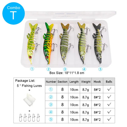 Premium Hard Crankbait Set – 5pcs Fishing Lures for Bass, Pike & Predators