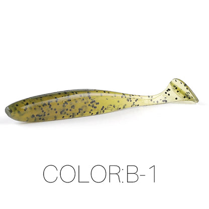 Soft Lures Baits Fishing Lure Double Color Silicone Bait T-Tail