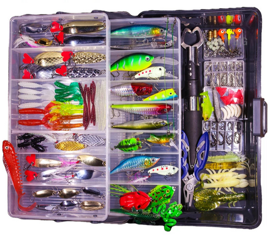 Ultimate Mixed Fishing Lure Set – Soft & Hard Baits Kit with Tackle Box | Minnow, Jigs, Spoons & Crankbait for Bass & Pike