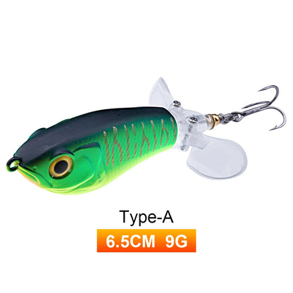 Whopper Popper Lures – Propeller Tail, Floating TopWater Baits (9g/8g/14g/17g/24g)