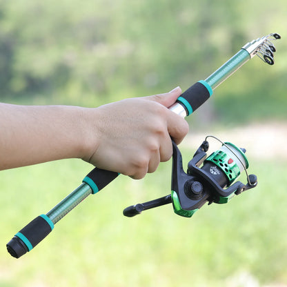 Spinning Fishing Rod & Reel Combo – 1.8M Telescopic Rod, 5.2:1 3BB Reel, 5kg Max Drag – Full Fishing Kit