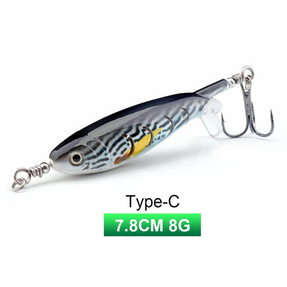 Whopper Popper Lures – Propeller Tail, Floating TopWater Baits (9g/8g/14g/17g/24g)