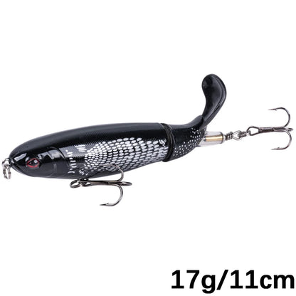 Whopper Popper 10cm/11cm/14cm Top Water Fishing Lure Blowups Pike Baits Rotating Tail Fishing Tackle Crankbait Wobblers