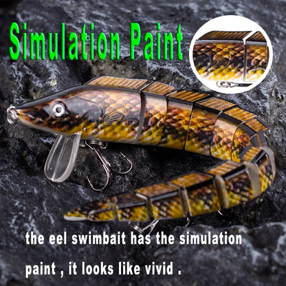 Lifelike S-Shape Jointed Swimbait – 9” 1.48oz Eel Fishing Lure | Ultimate Realistic Action for Trophy Catches