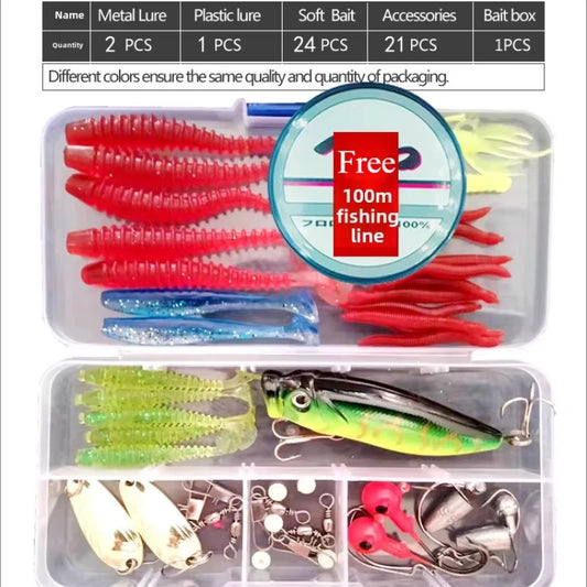 Ultimate Fishing Lure Kit – Soft & Hard Baits | Crankbaits, Jigs, Spoons & Minnows for Bass & Pike – Tackle Box Included