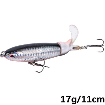 Whopper Popper 10cm/11cm/14cm Top Water Fishing Lure Blowups Pike Baits Rotating Tail Fishing Tackle Crankbait Wobblers
