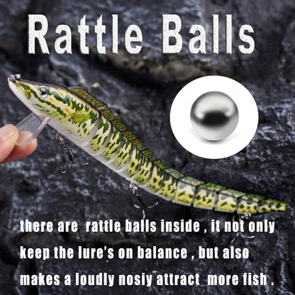 Lifelike S-Shape Jointed Swimbait – 9” 1.48oz Eel Fishing Lure | Ultimate Realistic Action for Trophy Catches
