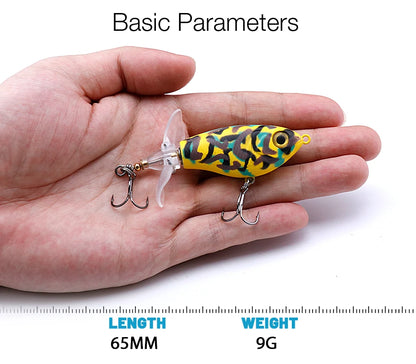 Whopper Popper Lures – Propeller Tail, Floating TopWater Baits (9g/8g/14g/17g/24g)