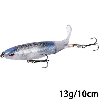 Whopper Popper 10cm/11cm/14cm Top Water Fishing Lure Blowups Pike Baits Rotating Tail Fishing Tackle Crankbait Wobblers