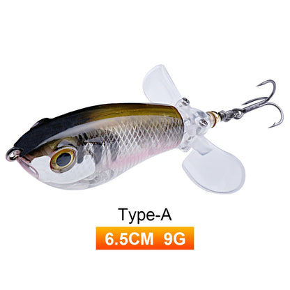 Whopper Popper Lures – Propeller Tail, Floating TopWater Baits (9g/8g/14g/17g/24g)