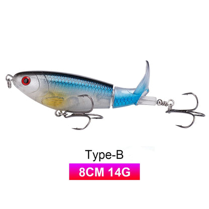 Whopper Popper Lures – Propeller Tail, Floating TopWater Baits (9g/8g/14g/17g/24g)