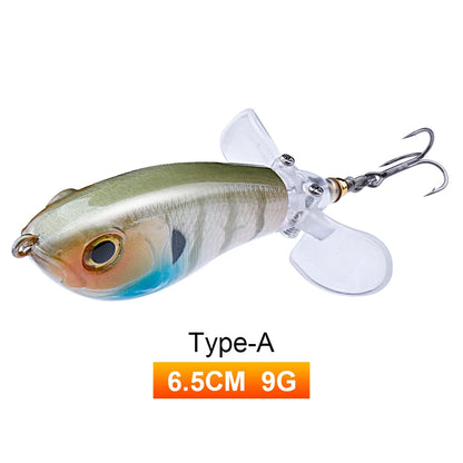Whopper Popper Lures – Propeller Tail, Floating TopWater Baits (9g/8g/14g/17g/24g)